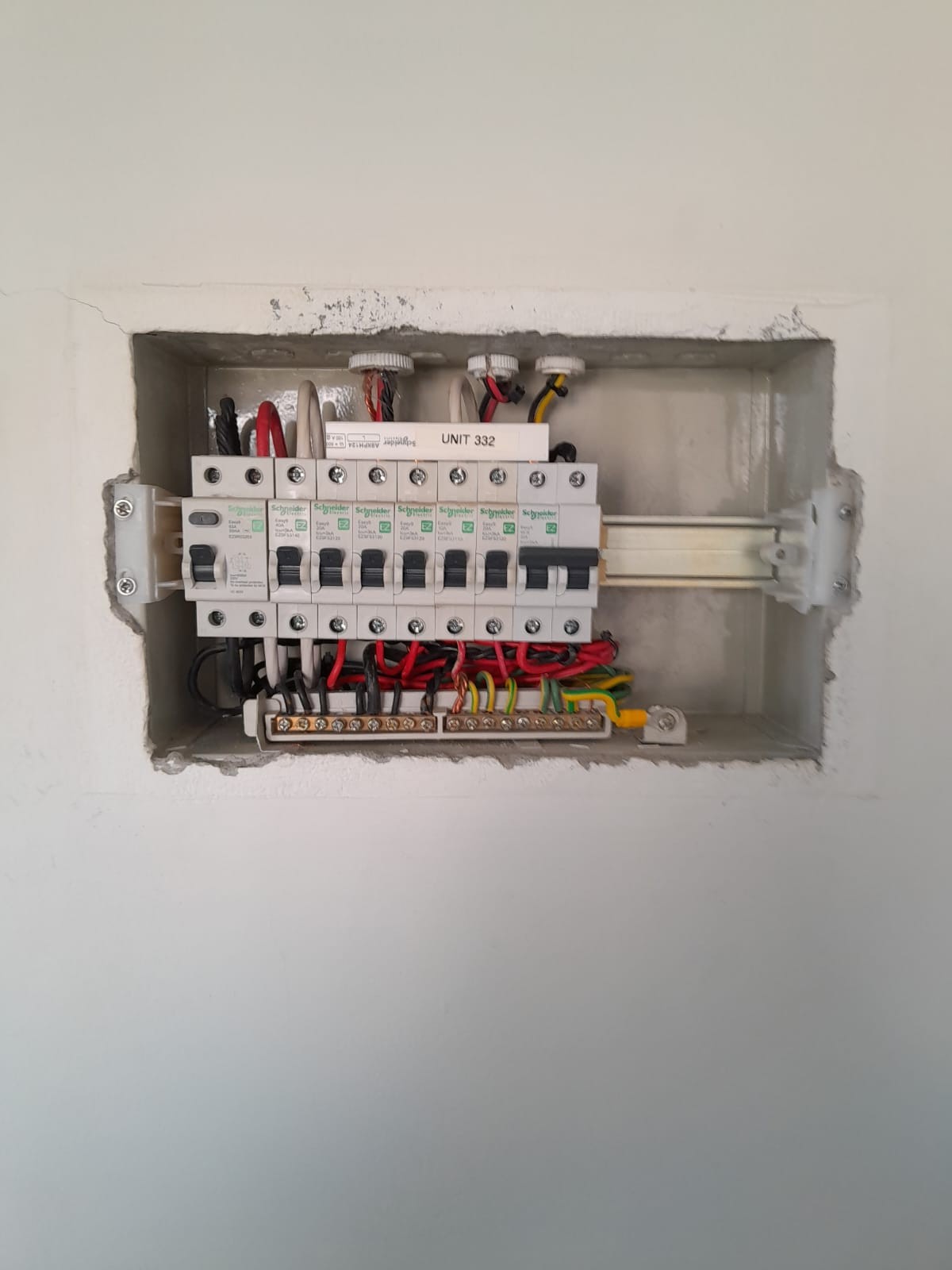 Zalin Electrical — neat Schneider DB board install, Unit 332