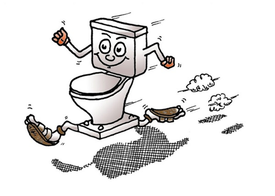 Toilet plumbing work